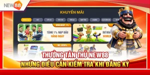 Thưởng Tân Thủ NEW88 – Những Điều Cần Kiểm Tra Khi Đăng Ký