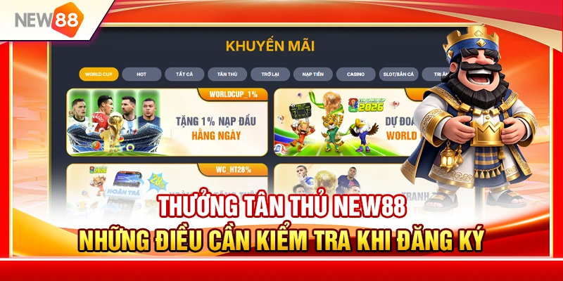 Thưởng Tân Thủ NEW88 – Những Điều Cần Kiểm Tra Khi Đăng Ký