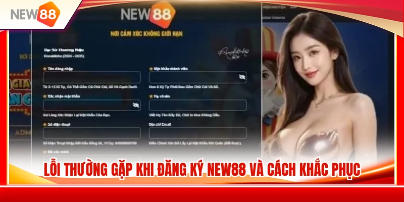 Sự cố phổ biến khi tạo tài khoản NEW88 và hướng xử lý 