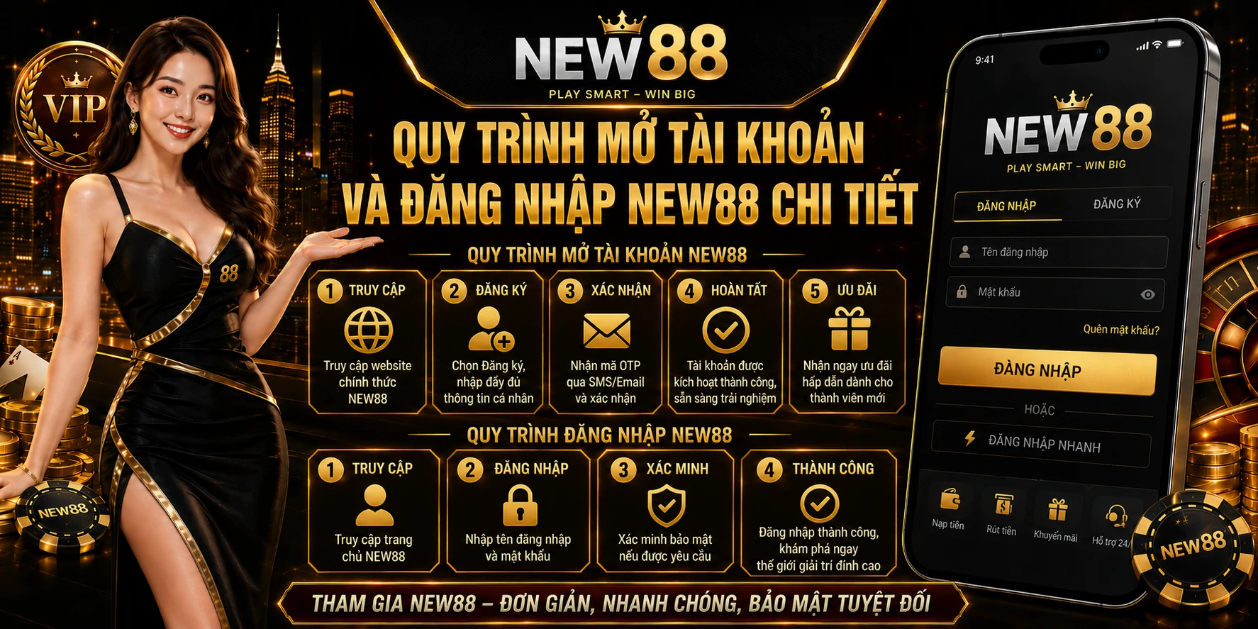 NEW88 – Link Vào NEW 88 Chính Thức - Tải APP Miễn Phí 13 Quy trình mở tài khoản và đăng nhập NEW88 chi tiết