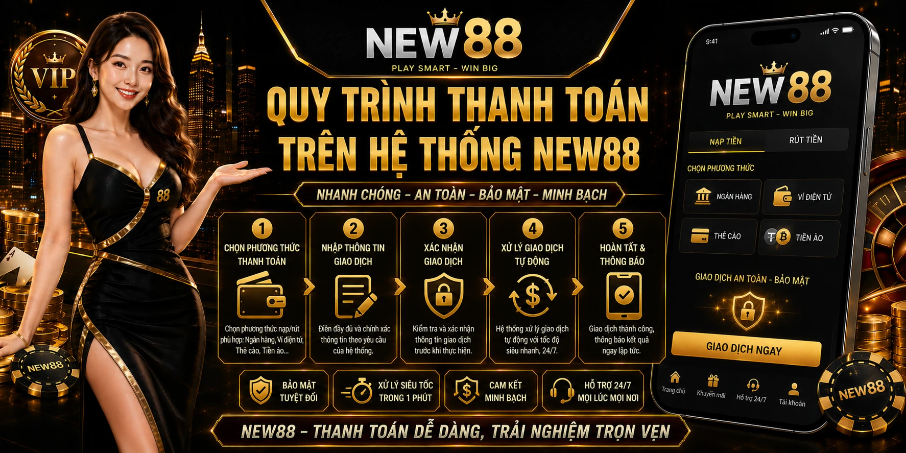 NEW88 – Link Vào NEW 88 Chính Thức - Tải APP Miễn Phí 15 Quy trình thanh toán trên hệ thống NEW88